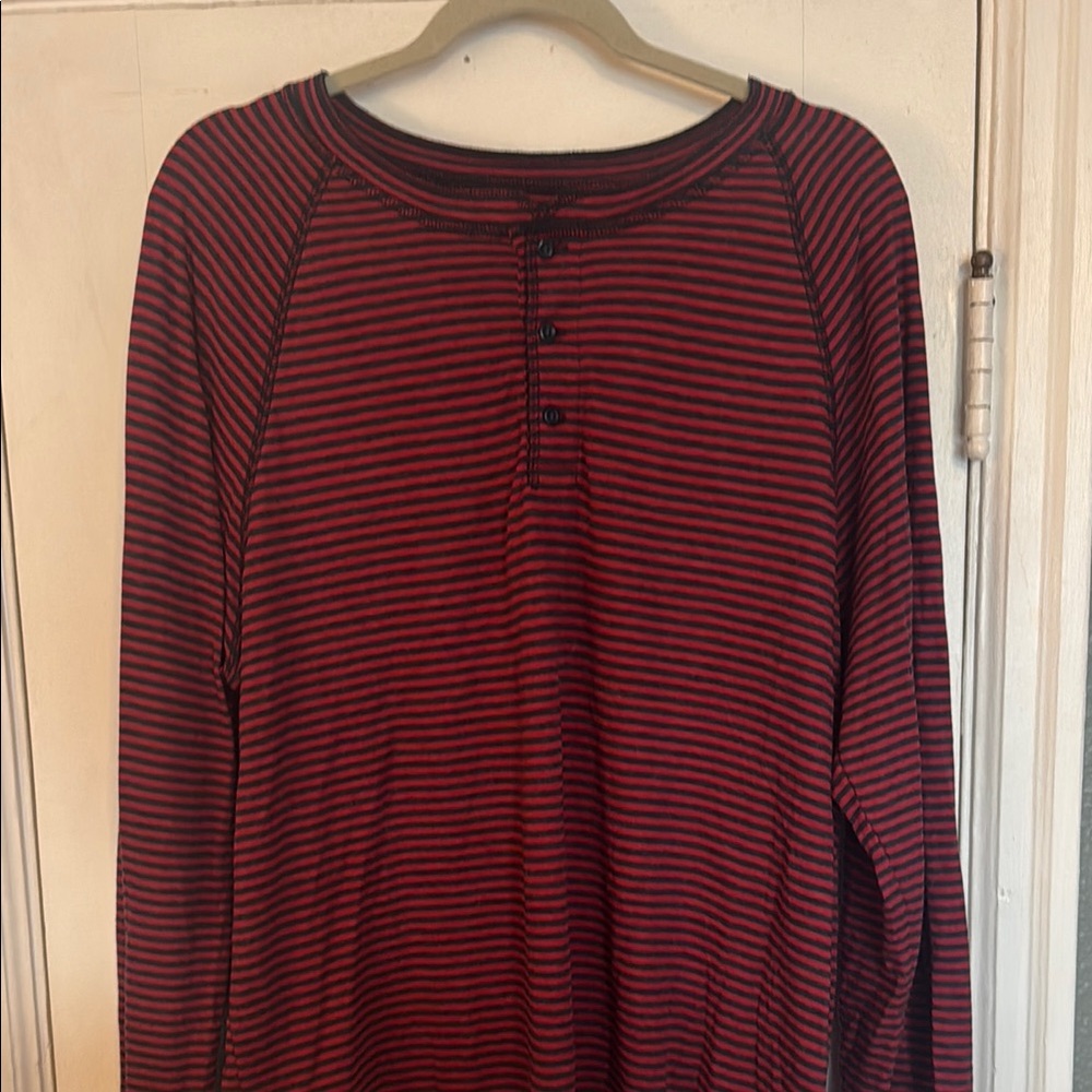 Striped Red and Black Men's Shirt